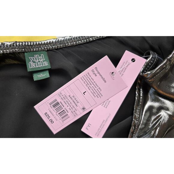 Wild Fable Women's Metallic Trumpet Maxi Skirt- Size Large - Picture 3 of 5